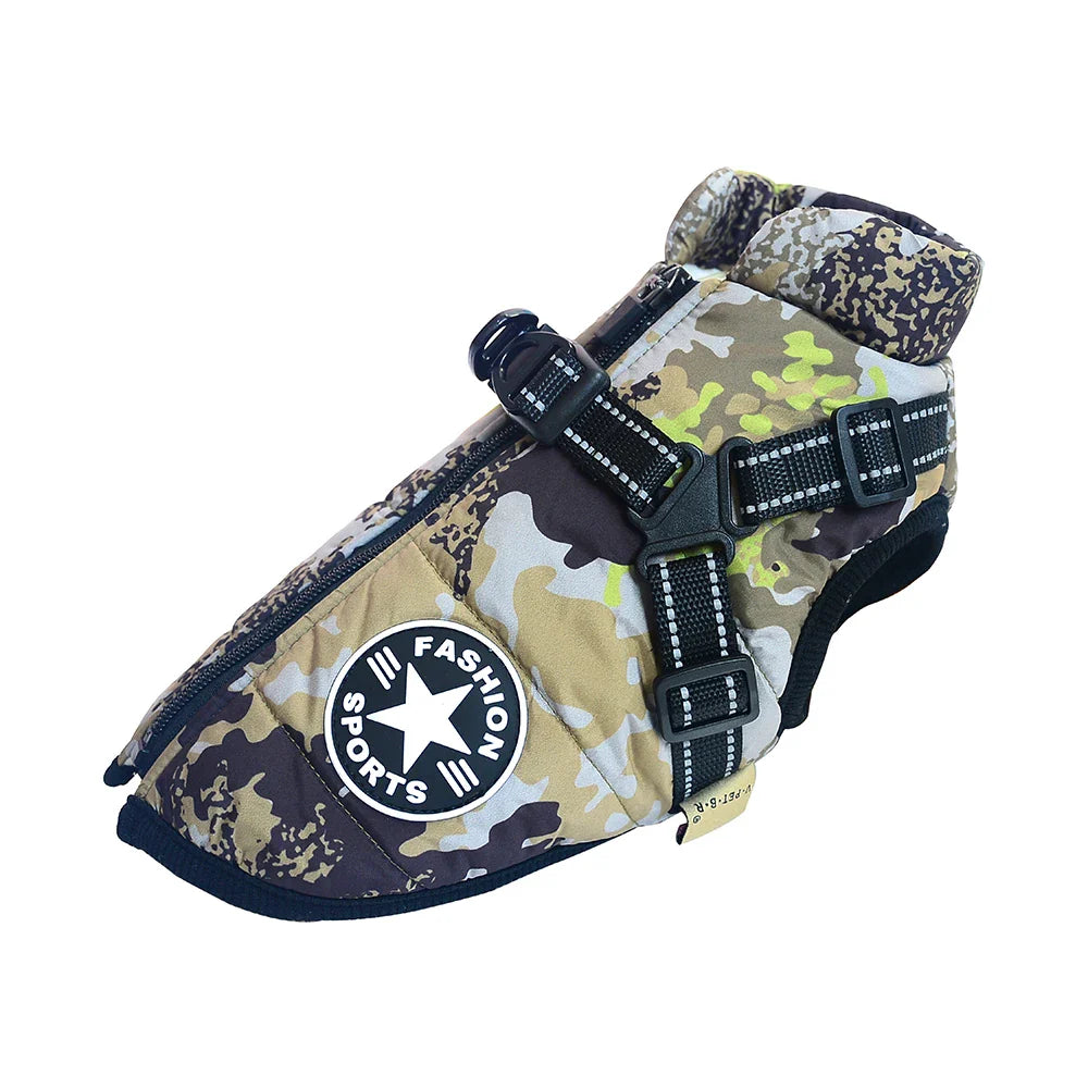 Vanntett vinterjakke med innebygd sele